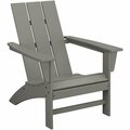 Polywood AD420GY Slate Grey Modern Adirondack Chair 633AD420GY